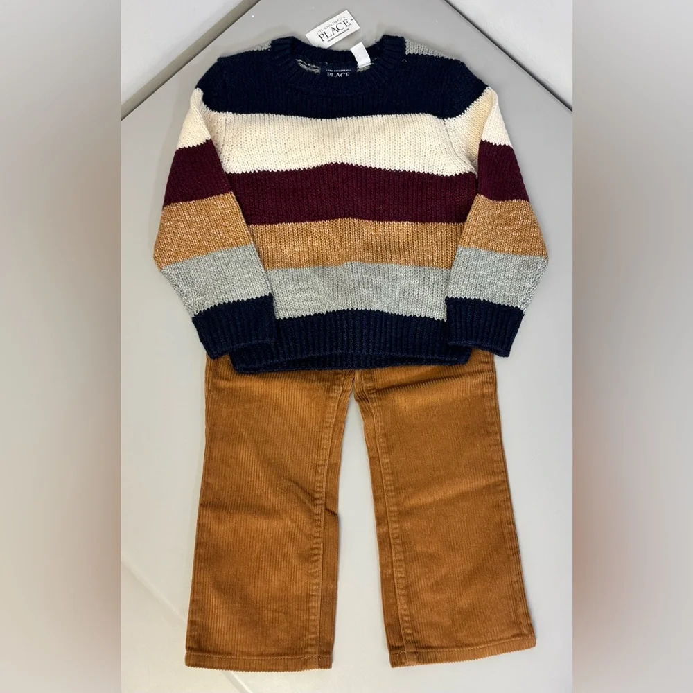 NWT 2-ITEM BUNDLE - The Children's Place Sweater and Pants Outfit - Size 4T